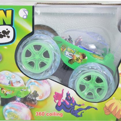 360 Coiling Ben 10 Lighting Stunt Car (Green)